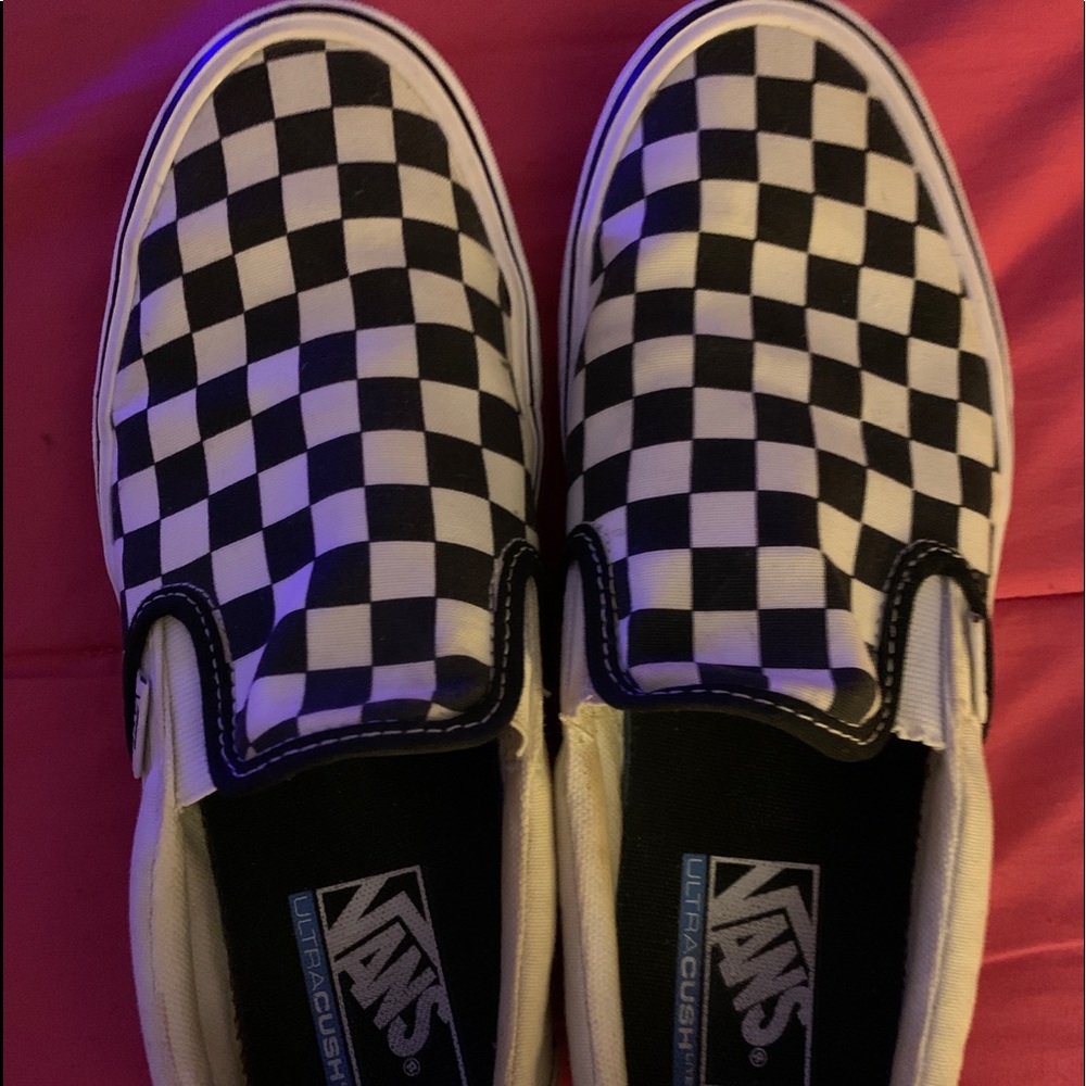 Vans White and Black Checkered